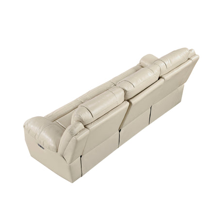 Huron Beige Power Double Reclining Sofa from Homelegance - Luna Furniture