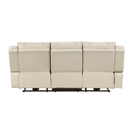 Huron Beige Power Double Reclining Sofa from Homelegance - Luna Furniture