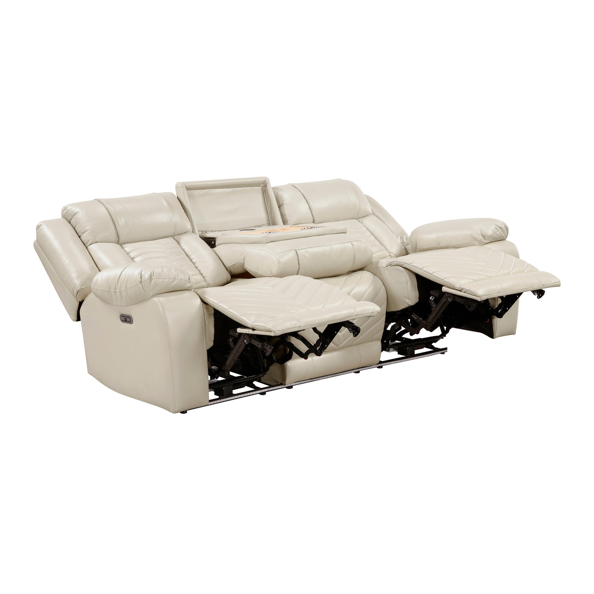 Huron Beige Power Double Reclining Living Room Set from Homelegance - Luna Furniture