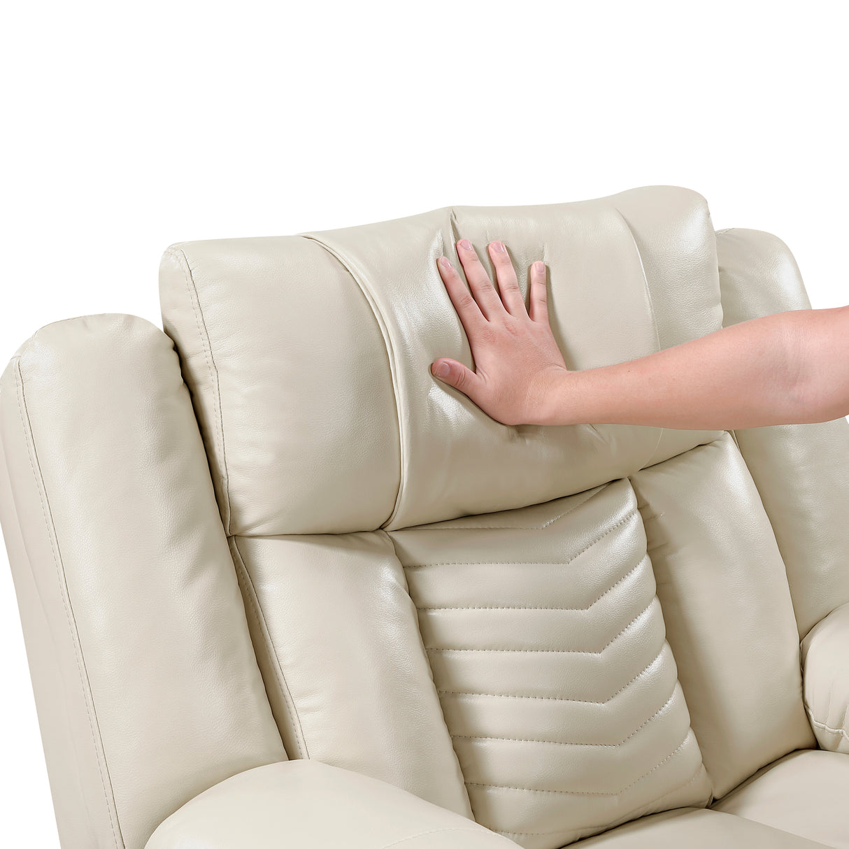 Huron Beige Power Double Reclining Sofa from Homelegance - Luna Furniture