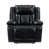 Huron Black Power Reclining Chair from Homelegance - Luna Furniture