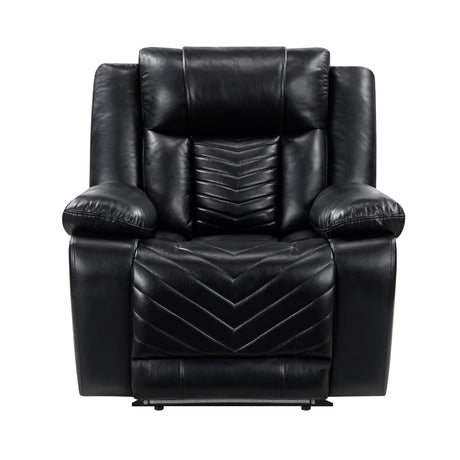 Huron Black Power Double Reclining Living Room Set from Homelegance - Luna Furniture