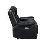 Huron Black Power Reclining Chair from Homelegance - Luna Furniture