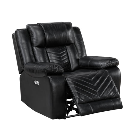 Huron Black Power Reclining Chair from Homelegance - Luna Furniture