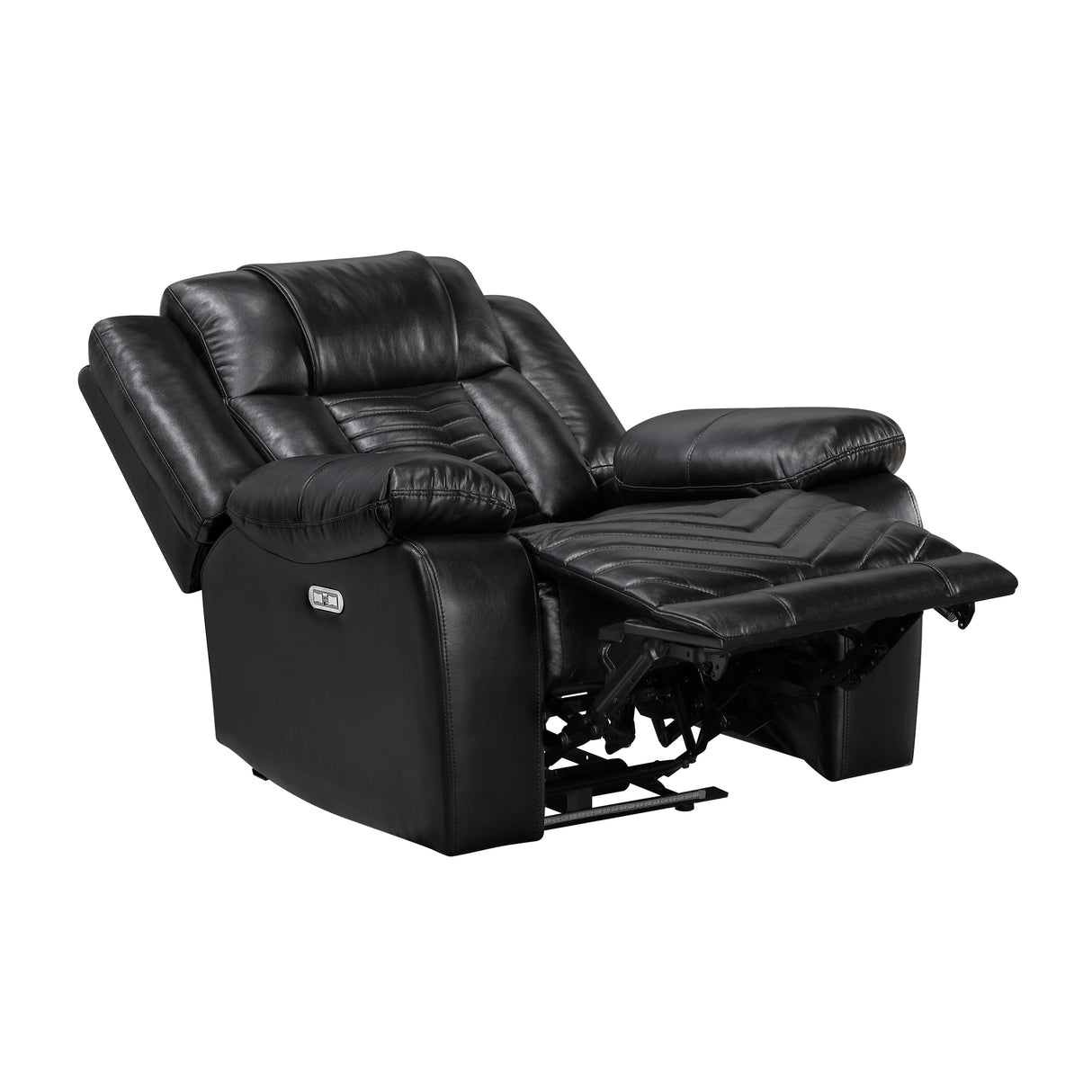 Huron Black Power Reclining Chair from Homelegance - Luna Furniture