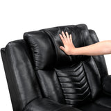 Huron Black Power Reclining Chair from Homelegance - Luna Furniture