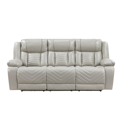 Huron Gray Power Double Reclining Living Room Set from Homelegance - Luna Furniture