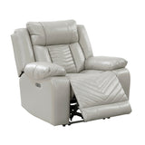 Huron Gray Power Reclining Chair from Homelegance - Luna Furniture
