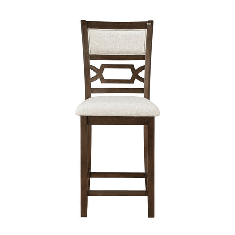 Hutchinson Dark Brown/Beige 5-Piece Counter Height Set from Homelegance - Luna Furniture