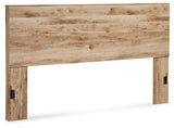 Hyanna King Panel Headboard with Mirrored Dresser in Tan Brown from Ashley Furniture - Luna Furniture