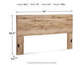 Hyanna King Panel Headboard with Mirrored Dresser in Tan Brown from Ashley Furniture - Luna Furniture