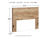 Hyanna Queen Panel Headboard with Mirrored Dresser in Tan Brown from Ashley Furniture - Luna Furniture