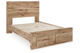 Hyanna Tan Brown Full Storage Platform Bed from Ashley - Luna Furniture