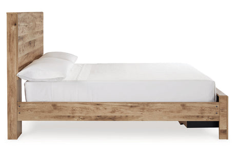 Hyanna Tan Brown Full Storage Platform Bed from Ashley - Luna Furniture