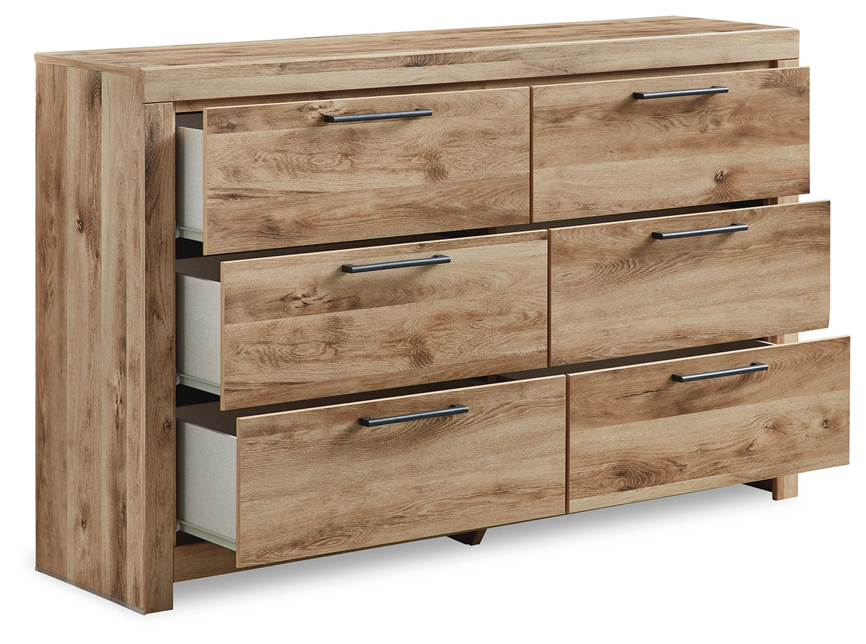 Hyanna Tan Brown King Panel Storage Bed, Dresser and 2 Nightstands from Ashley Furniture - Luna Furniture