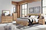 Hyanna Tan Brown Queen Panel Storage Bed and Chest from Ashley Furniture - Luna Furniture