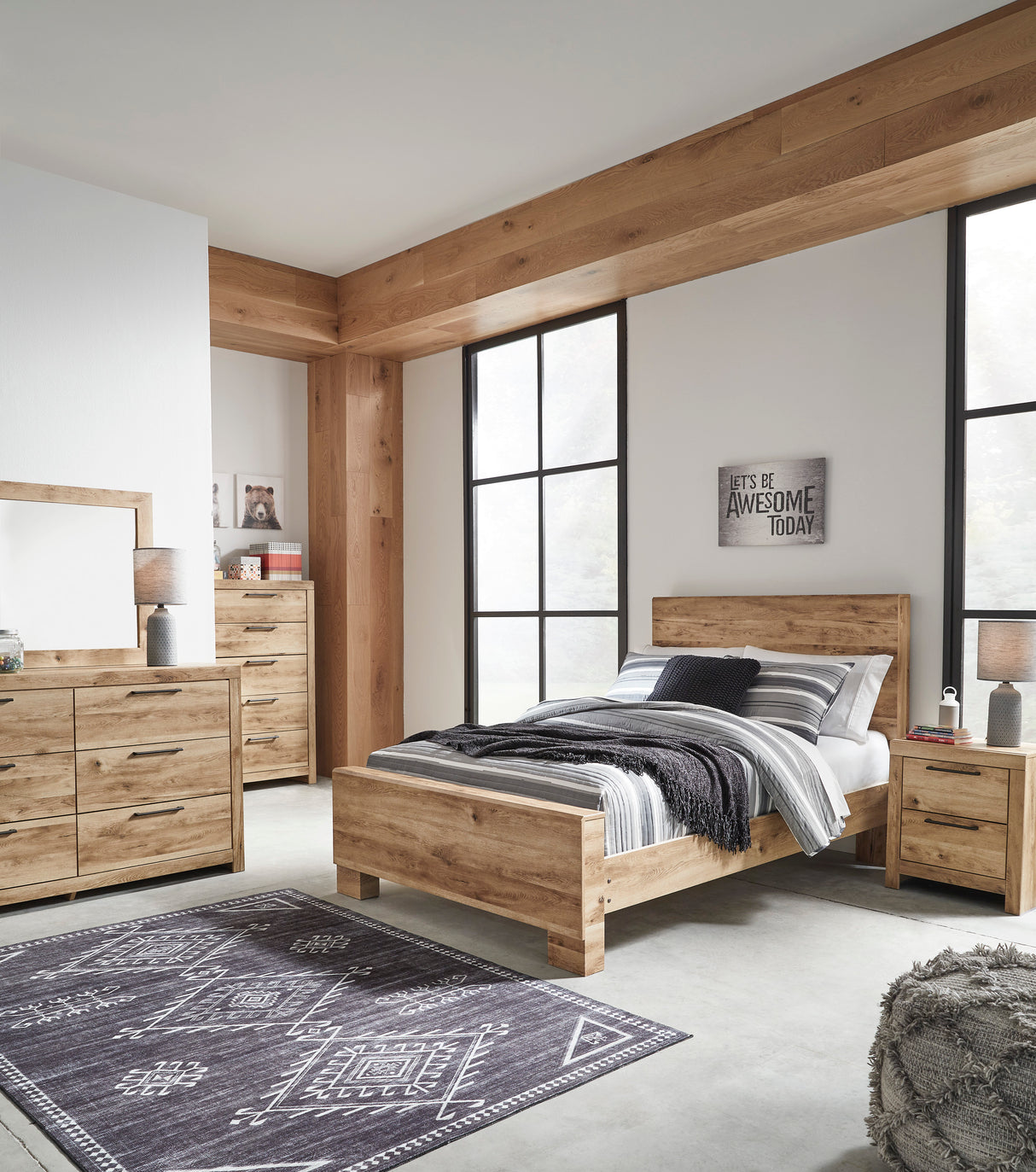 Hyanna Tan Brown Youth Panel Bedroom Set from Ashley - Luna Furniture