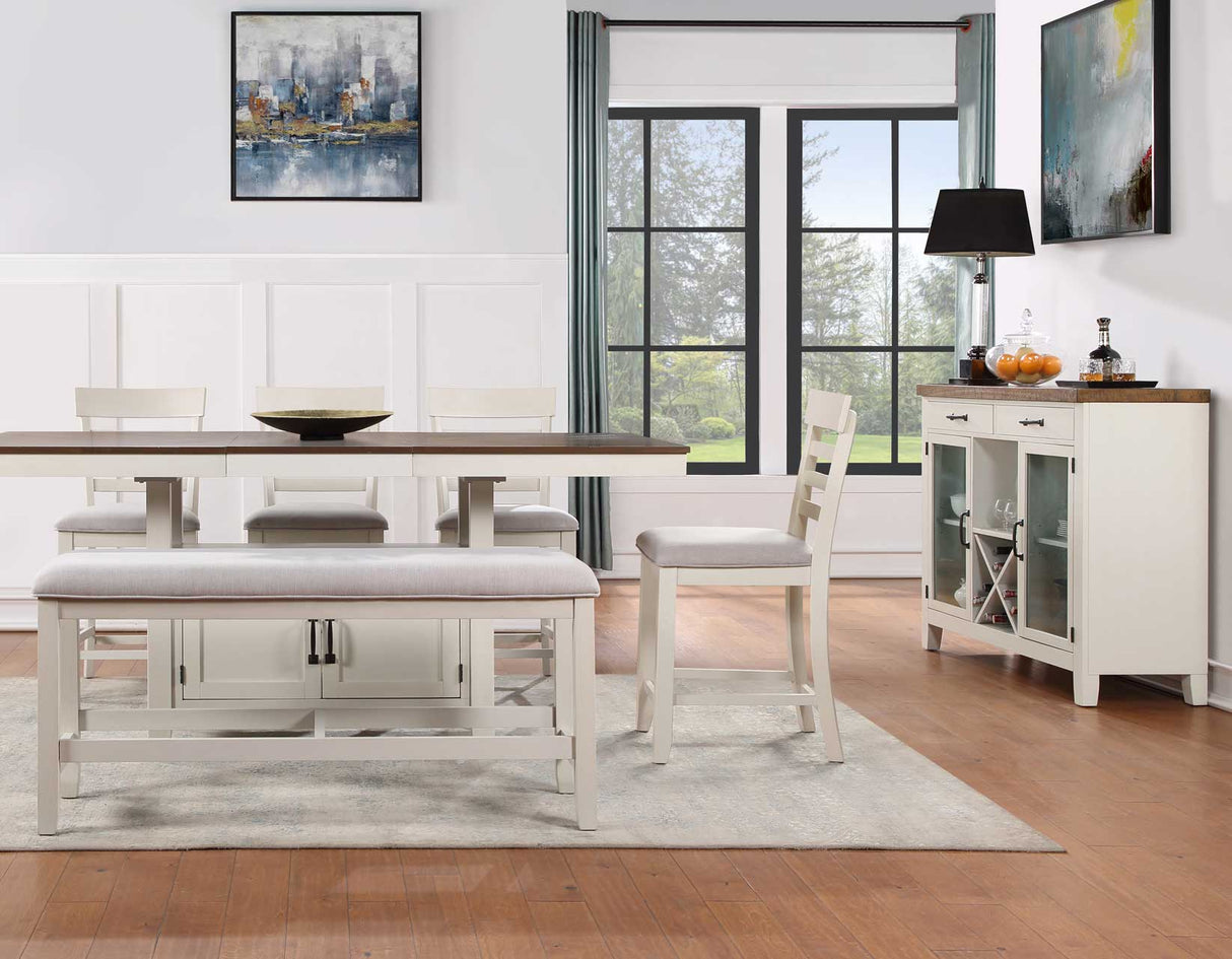 Hyland Two-tone Counter Height Dining Set from Steve Silver - Luna Furniture