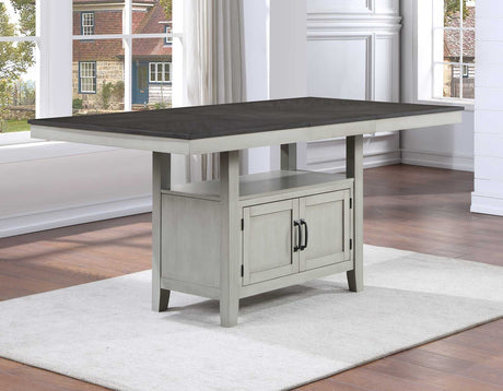 Hyland Stone Gray/Charcoal Counter Height Dining Set from Steve Silver - Luna Furniture