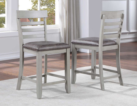 Hyland Stone Gray/Charcoal Counter Height Dining Set from Steve Silver - Luna Furniture