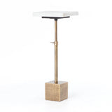 Sirius Adjustable Accent Table in White Marble from Four Hands - Luna Furniture