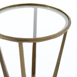 Creighton End Table in Aged Brass from Four Hands - Luna Furniture