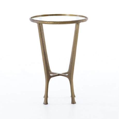 Creighton End Table in Aged Brass from Four Hands - Luna Furniture