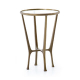 Creighton End Table in Aged Brass from Four Hands - Luna Furniture