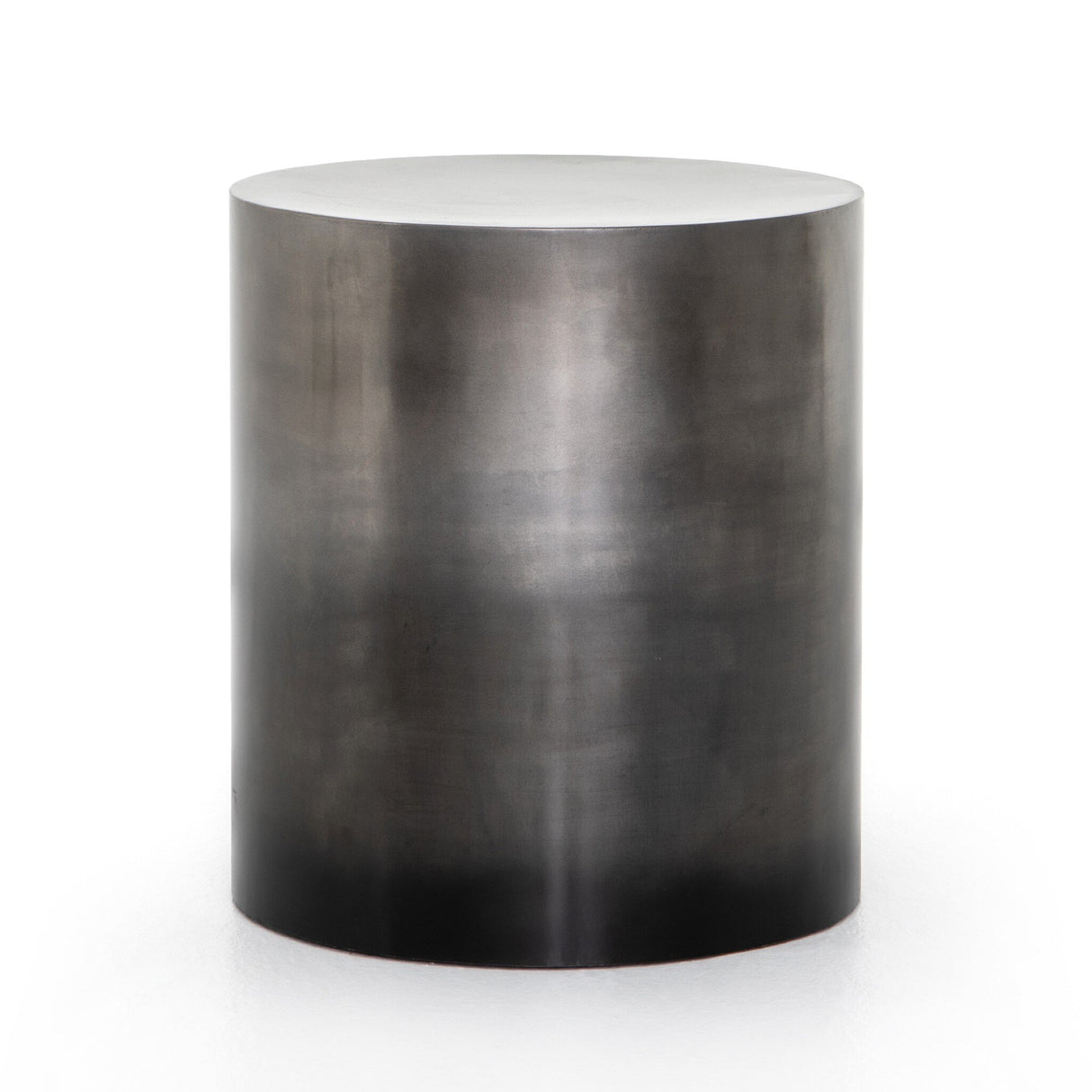 Cameron End Table in Ombre Antique Pewter from Four Hands - Luna Furniture