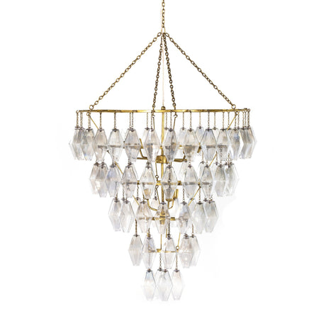 Adeline Large Round Chandelier in Gold Leaf from Four Hands - Luna Furniture