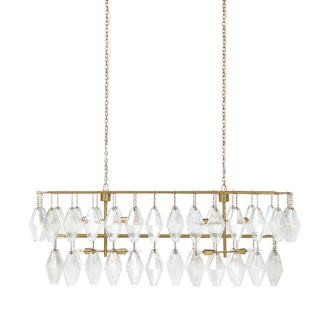 Adeline Rectangular Chandelier in Gold Leaf from Four Hands - Luna Furniture