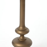 Marlow Matchstick Pedestal Table in Aluminum Matte Brass from Four Hands - Luna Furniture
