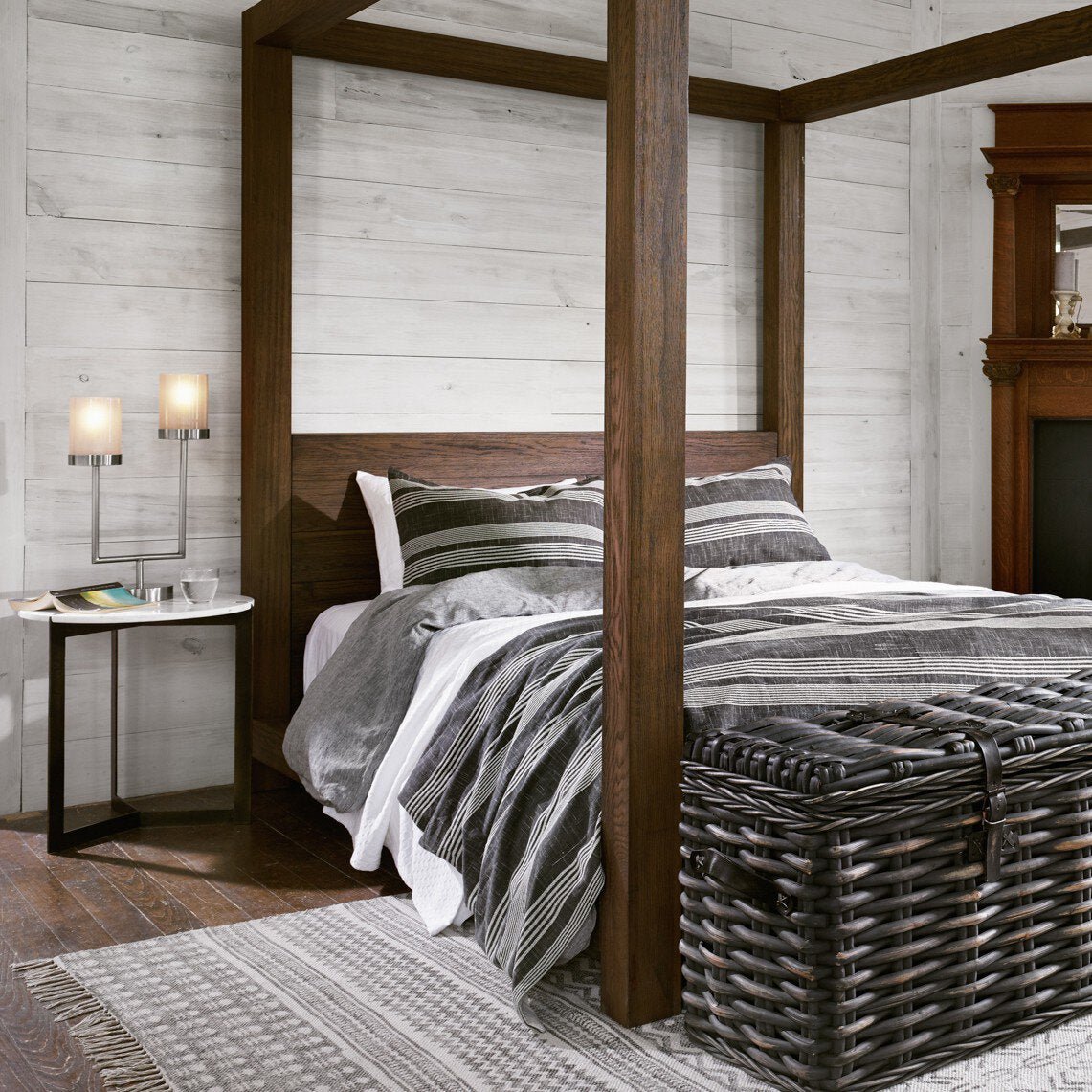 Kiva End Table in Polished White Marble from Four Hands - Luna Furniture