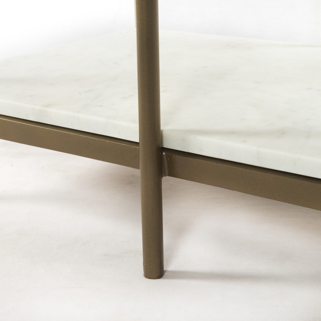 Lily Console Table in Polished White Marble from Four Hands - Luna Furniture
