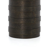 Trello Drum End Table in Textured Brass from Four Hands - Luna Furniture