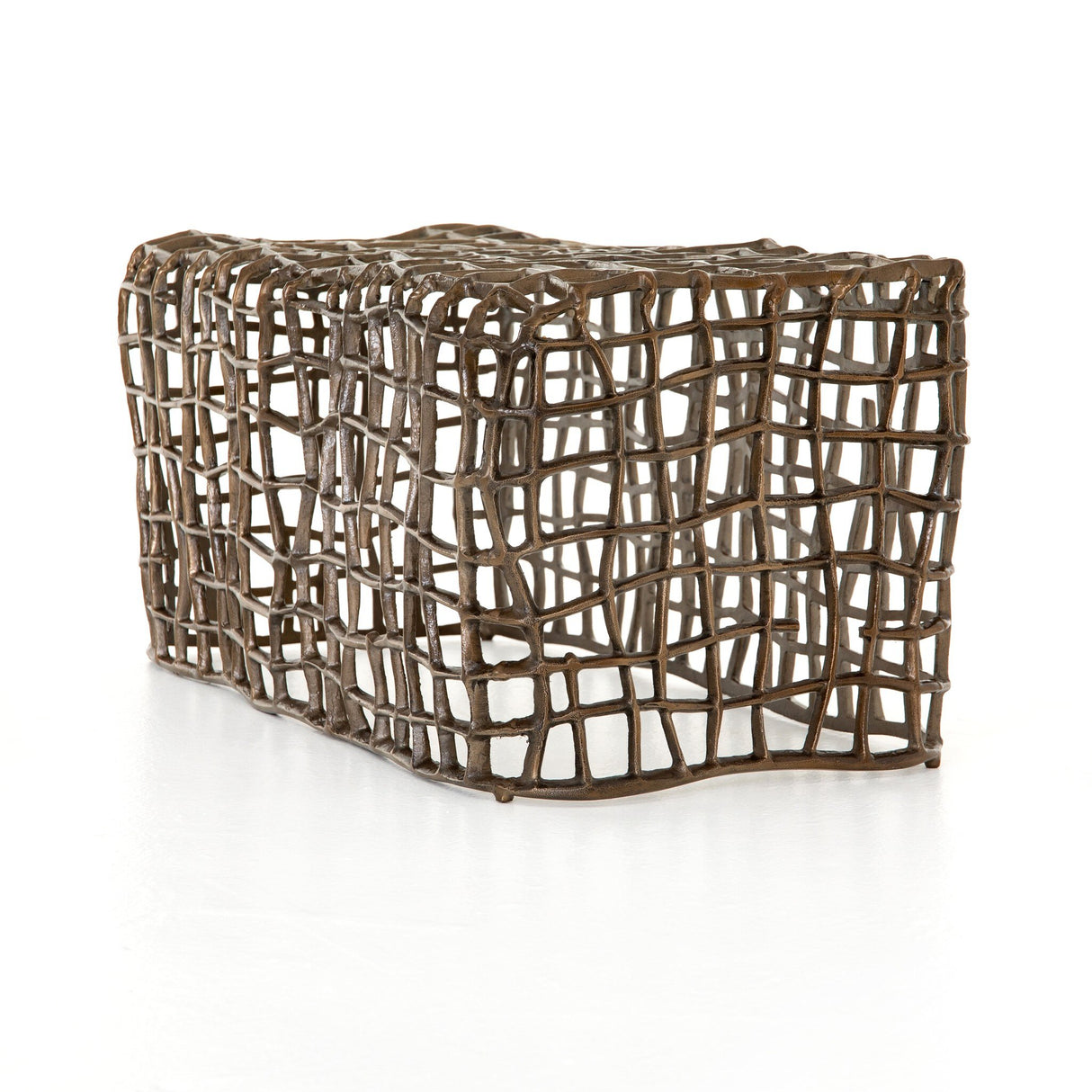 Zander Outdoor Bench in Aged Bronze from Four Hands - Luna Furniture