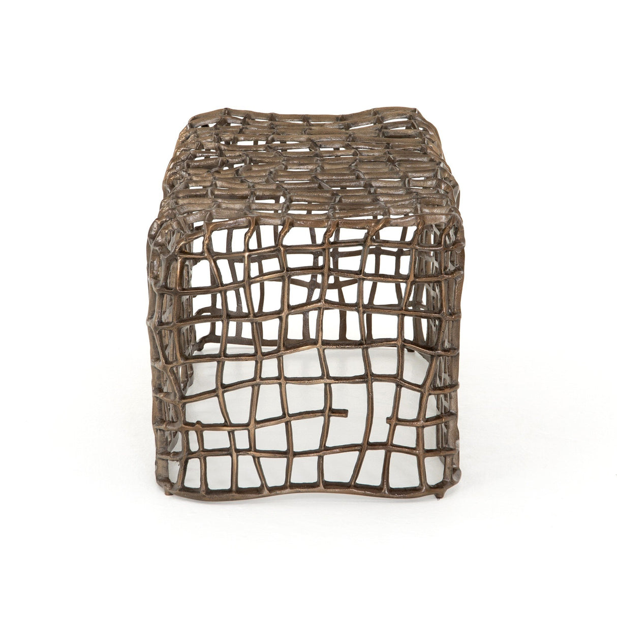 Zander Outdoor Bench in Aged Bronze from Four Hands - Luna Furniture