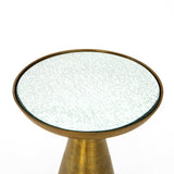 Marlow Mod Pedestal Table in Ash Glass from Four Hands - Luna Furniture