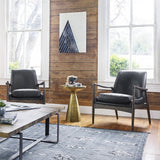 Marlow Mod Pedestal Table in Ash Glass from Four Hands - Luna Furniture