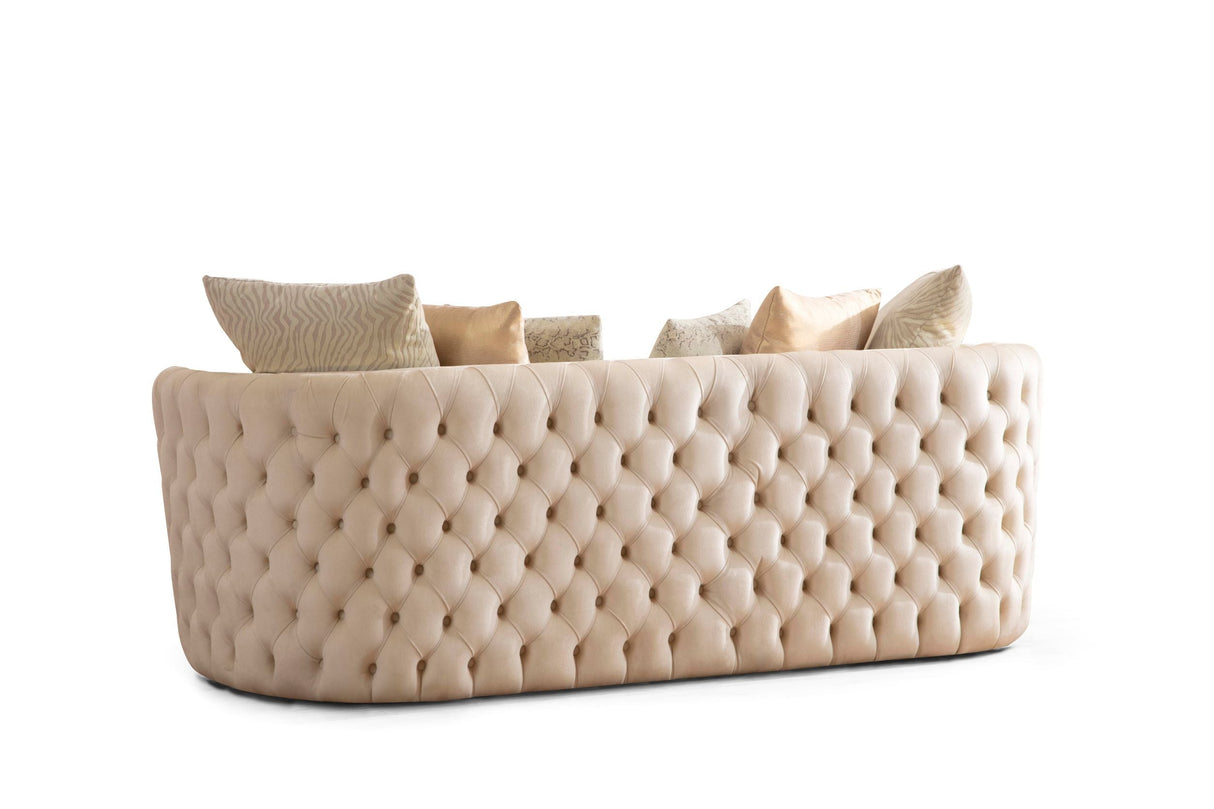 Fanci Ivory Velvet Sofa & Loveseat from Nova Furniture - Luna Furniture