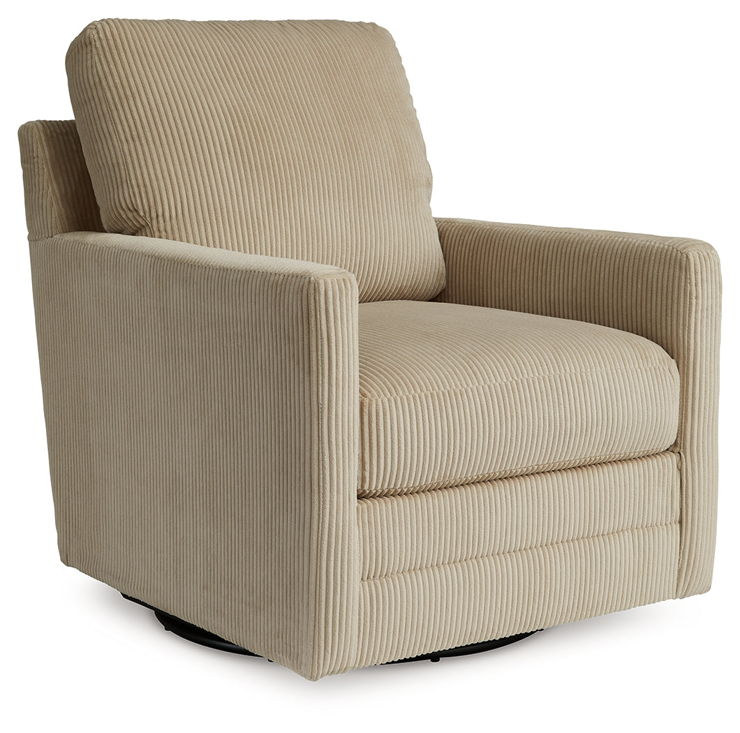 Icaman Sand Swivel Chair from Ashley Furniture - Luna Furniture