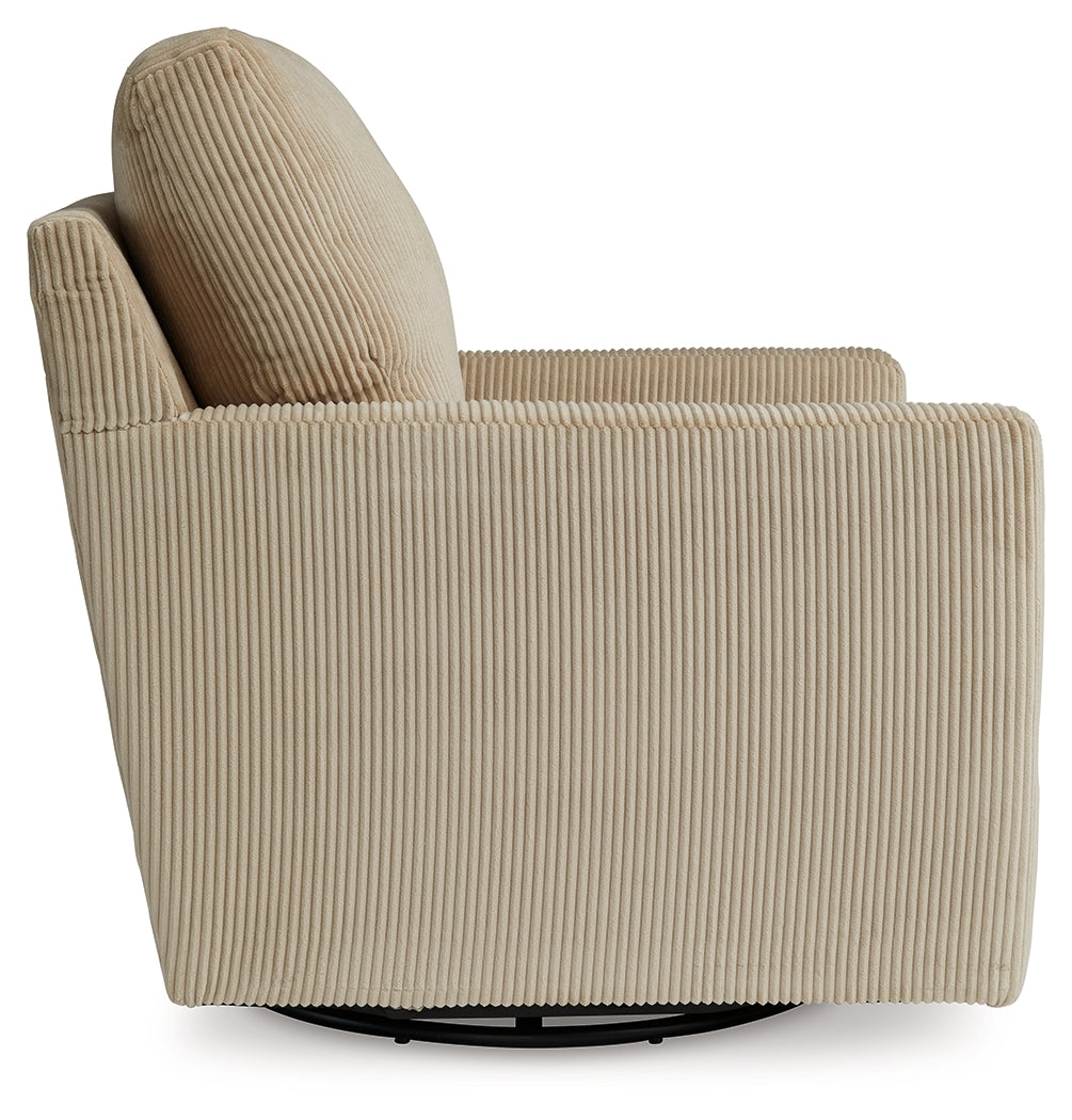 Icaman Sand Swivel Chair from Ashley Furniture - Luna Furniture