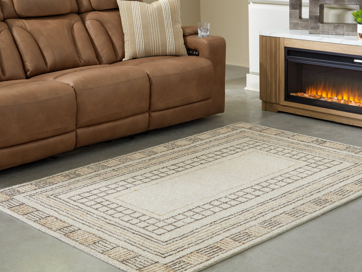 Idaman Taupe/Brown Medium Rug from Ashley - Luna Furniture