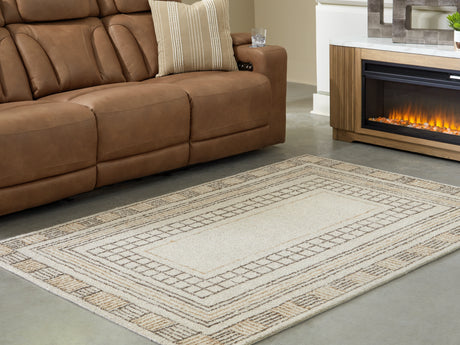 Idaman Taupe/Brown Medium Rug from Ashley - Luna Furniture