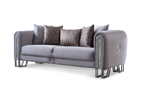 Kapadokya 3-pieces (Sofa & Loveseat & Chair) Livingroom Set in Grey from Furnia - Luna Furniture