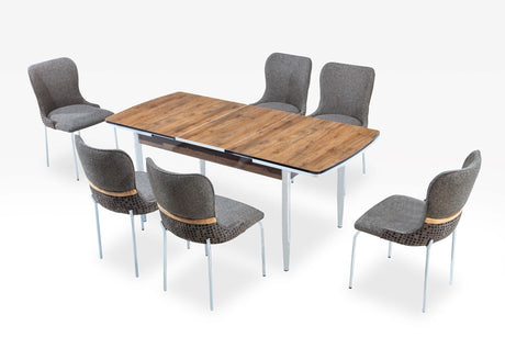 Inci Diningroom Table in Walnut from Furnia - Luna Furniture