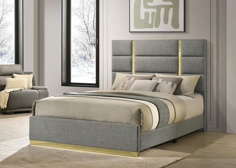 Ines Gray and White High Gloss Bedroom Set from Coaster - Luna Furniture