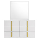 Ines Gray and White High Gloss Bedroom Set from Coaster - Luna Furniture