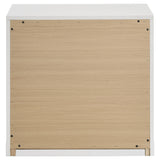 Ines White High Gloss 2-Drawer Nightstand from Coaster - Luna Furniture