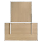 Ines White High Gloss 6-Drawer Bedroom Dresser with Mirror from Coaster - Luna Furniture